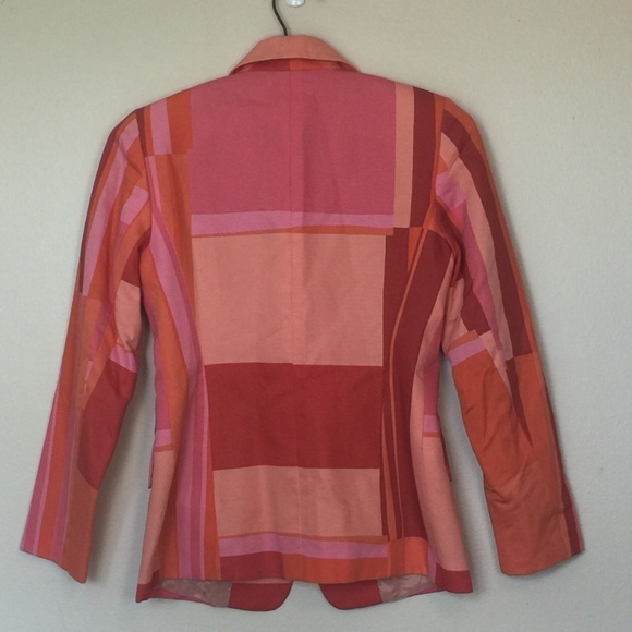 LAFAYETTE 148 Petite Peach Multi Stripe Blazer NWT - Picture 2 of 8